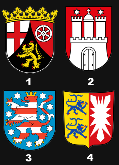 Welches Wappen gehört zum Bundesland Rheinland-Pfalz?