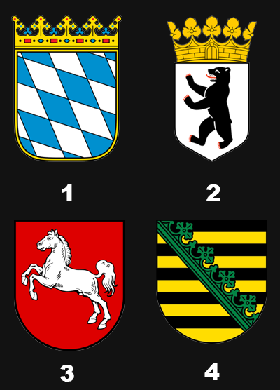 Welches Wappen gehört zum Freistaat Sachsen?
