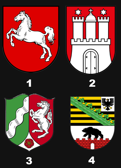 Welches Wappen gehört zur Freien und Hansestadt Hamburg?