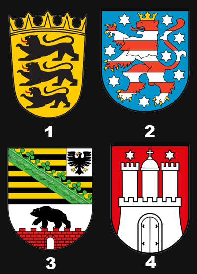 Welches Wappen gehört zum Bundesland Baden-Württemberg?