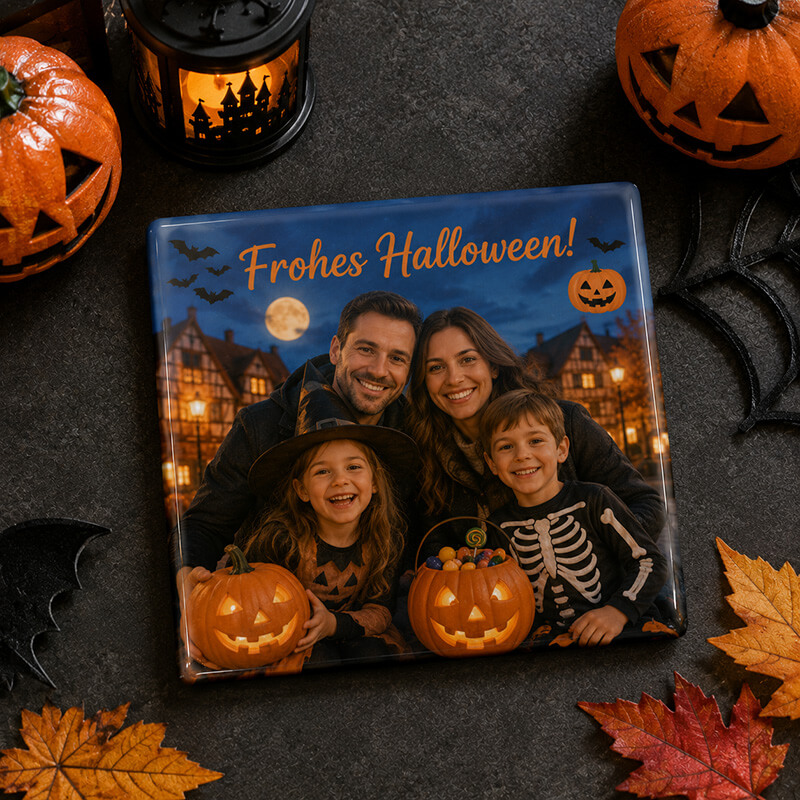 Fotomagnet mit Halloween-Familienfoto