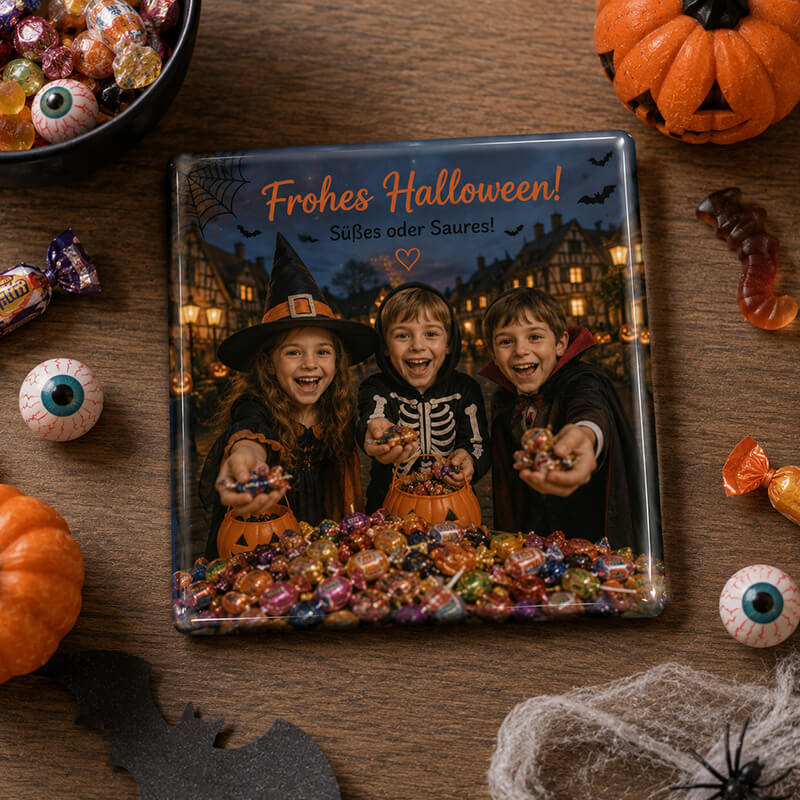 Fotomagnet mit Halloween-Kostümen