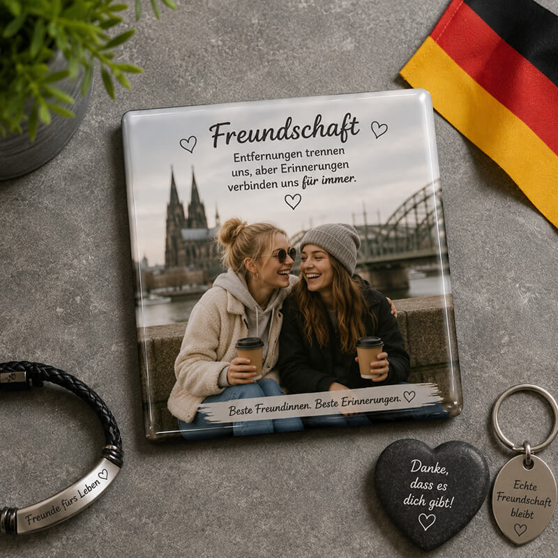 Fotomagnet mit Freundschaftsmotiv