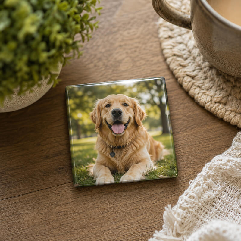 Fotomagnet mit Hundeportrait